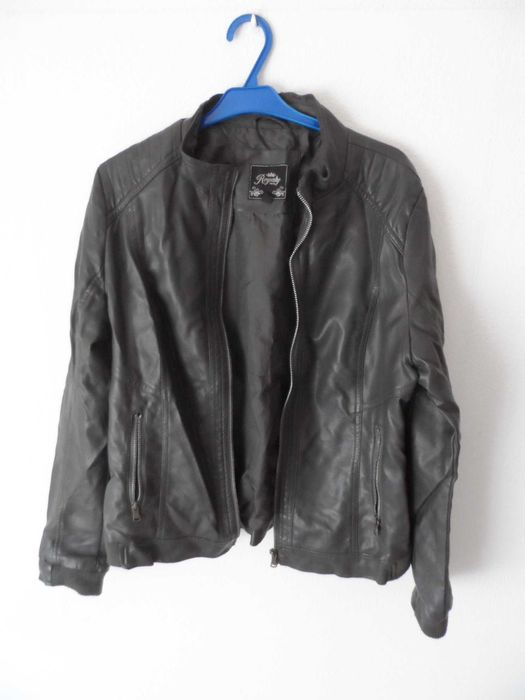 Casaco pele antracite L