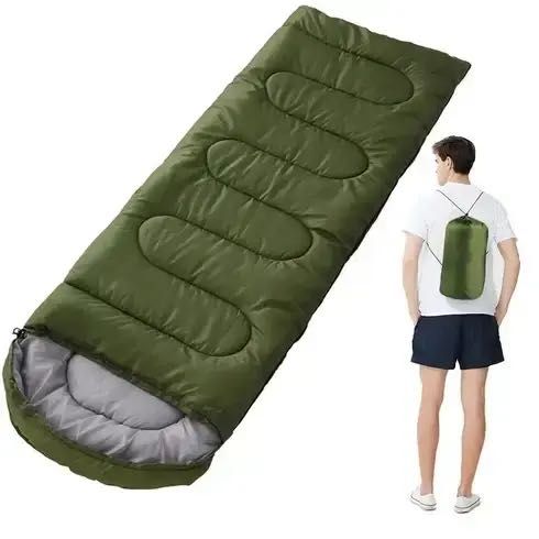 Зимовий спальний мішок-ковдра з капюшоном 2.1×0.75 м 400 г/м²
