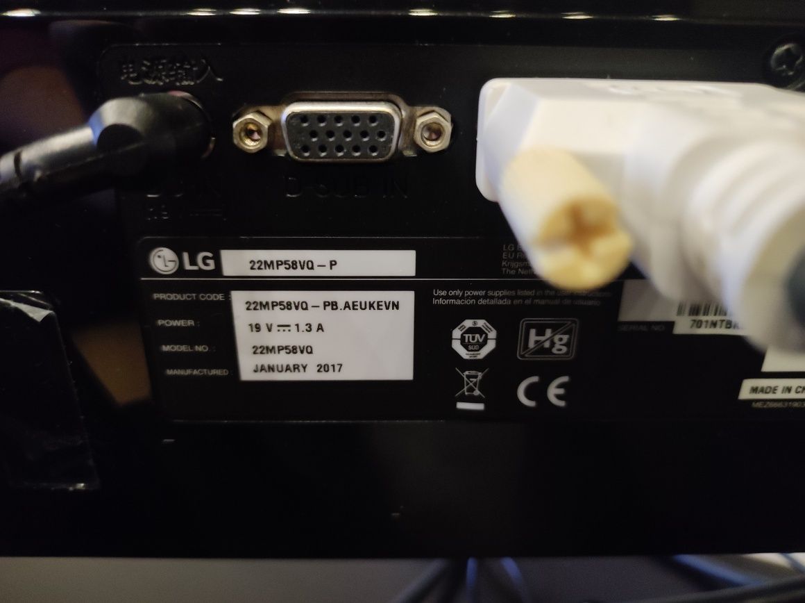 Monitor LG 22MP58VQ-P czarny