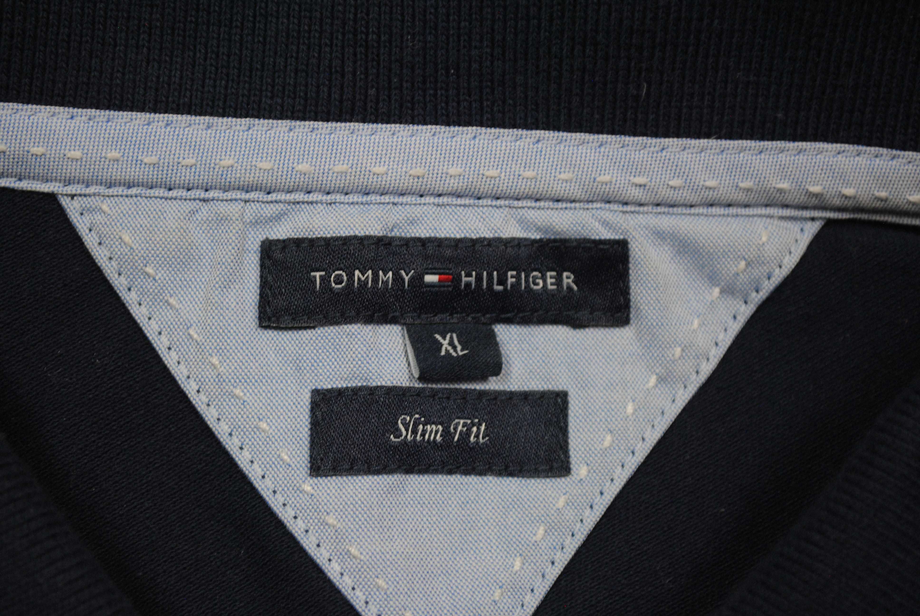 Tommy Hilfiger Polo SLIM FIT Damskie GRANAT Logo Unikat Klasyk XL