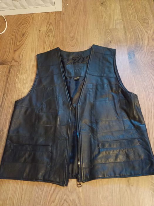 Skórzana kamizelka męska- S Pelle