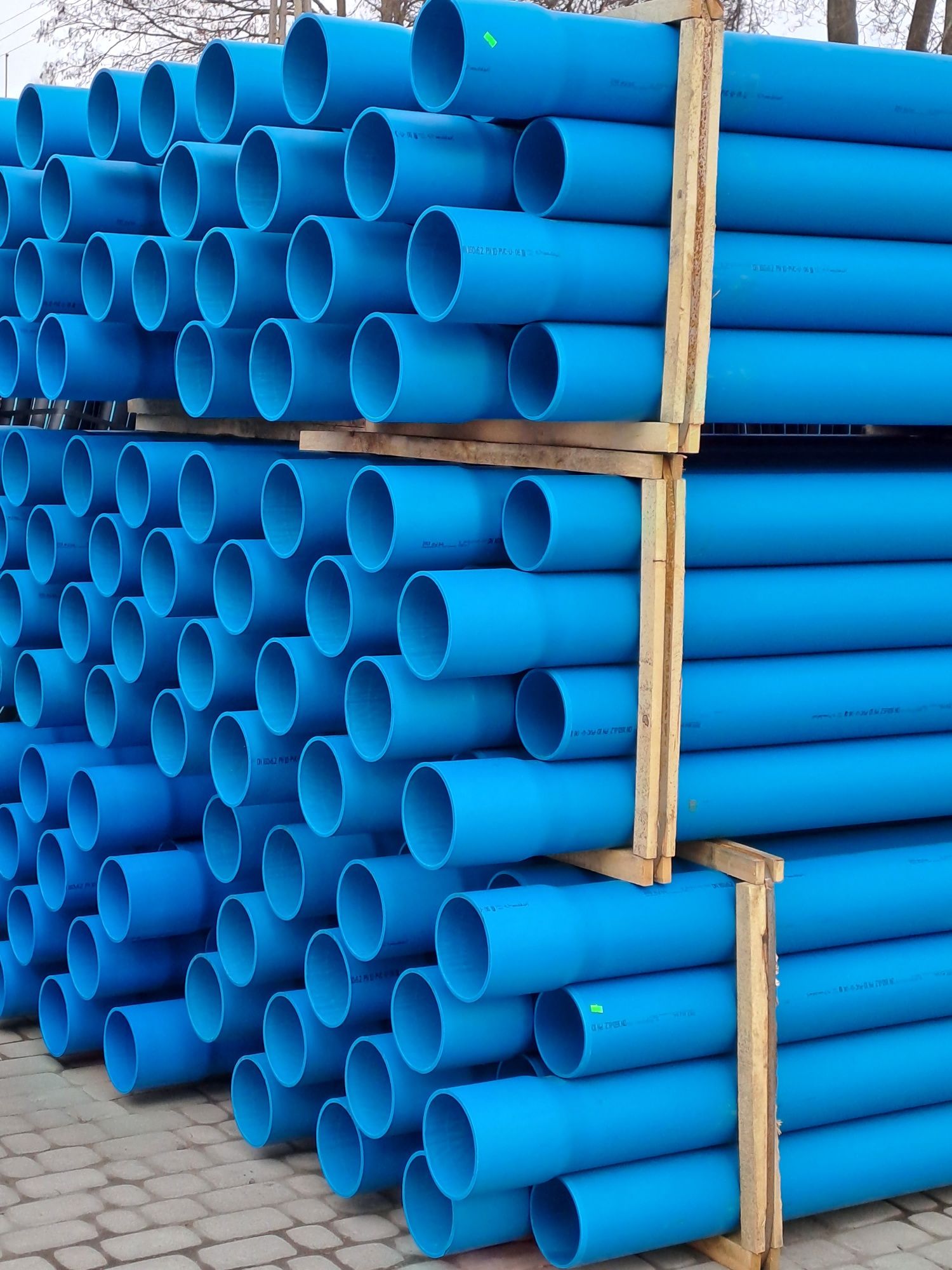 Rura do studni osłonowa PVC 125 niebieska -3m