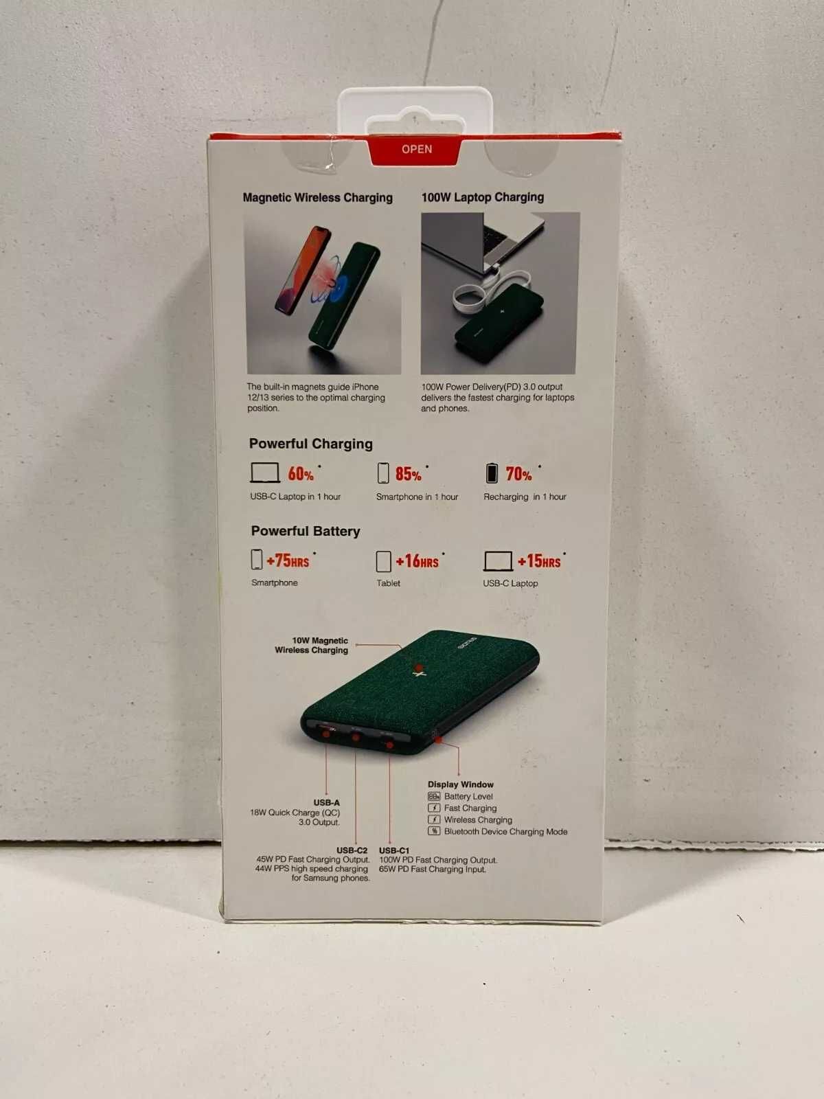 Cупер powerbank Excitrus 100W PD fast charge, на 4 пристрої, USA impor