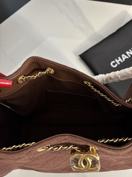 Brązowa zamszowa torebka Louis Vuitton skóra Gucci dostepna od ręki