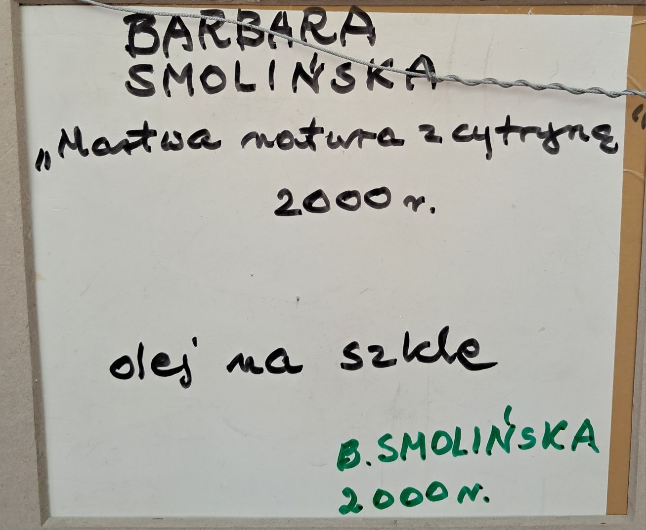 Barbara Smolińska "Martwa natura z cytryną"