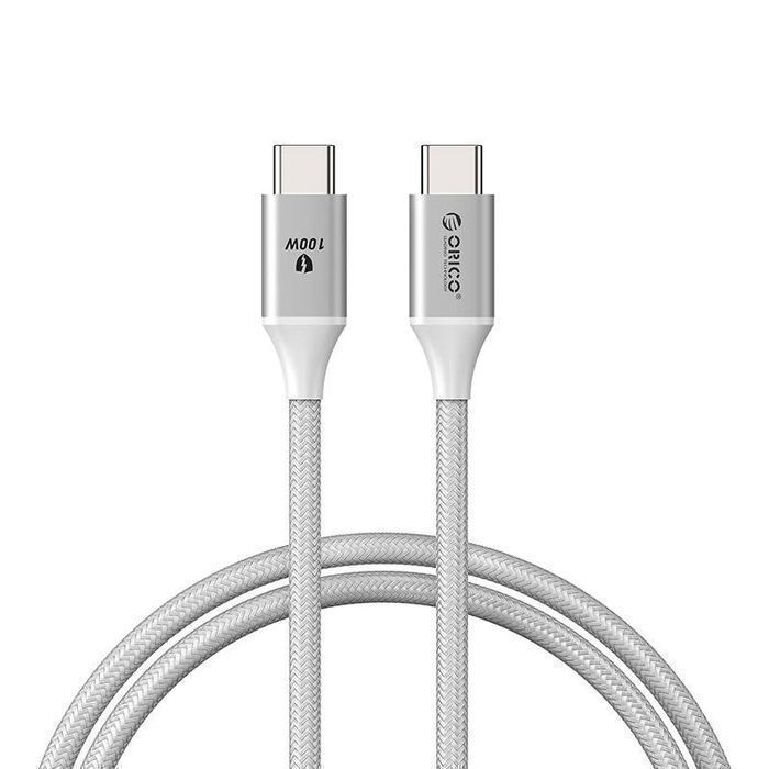 Kabel Do Ładowania Orico 100W Usb-C Do Usb-C (Biały)