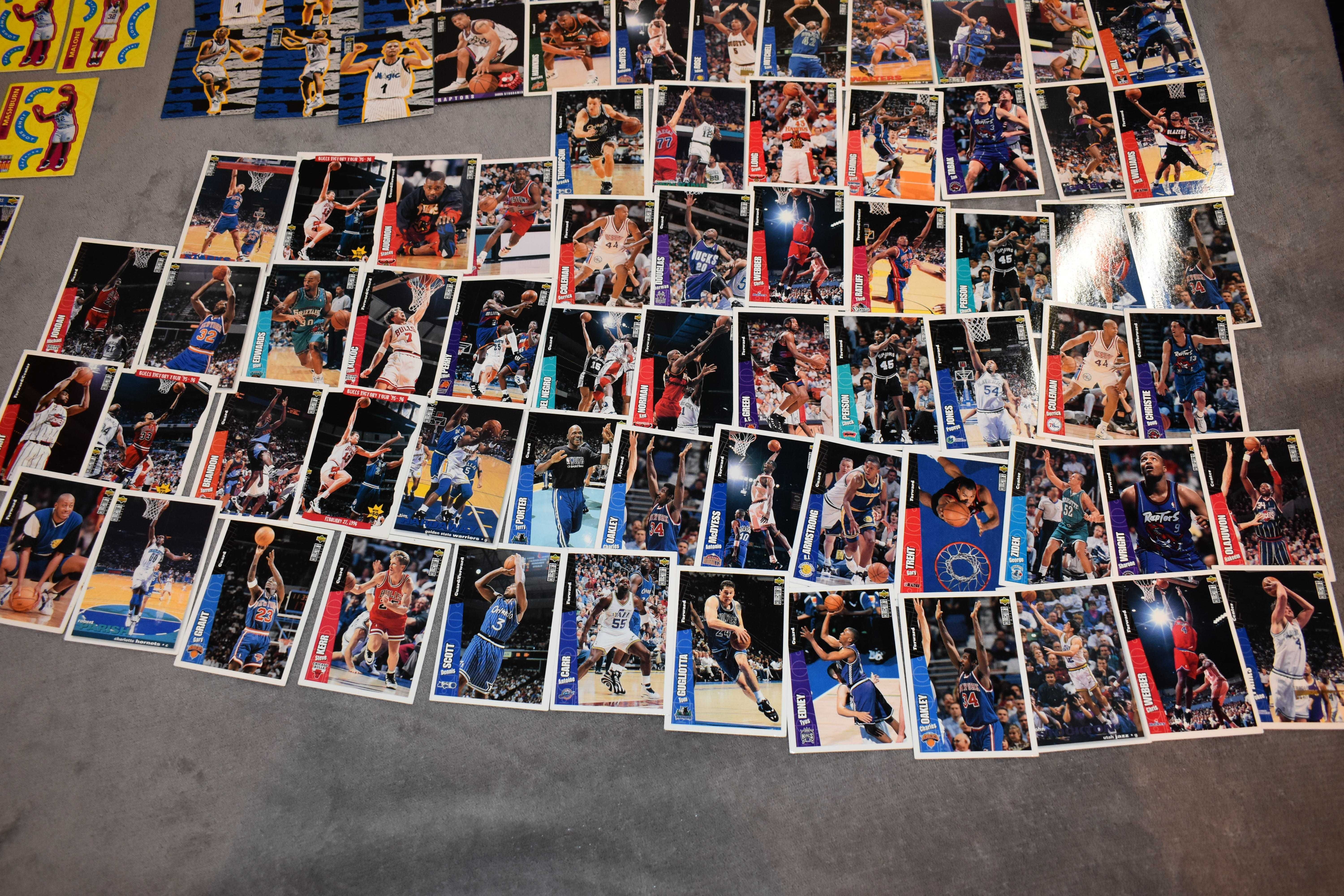 Karty koszykarzy z lat 90 / 150+ kart w tym 7 kart jordana