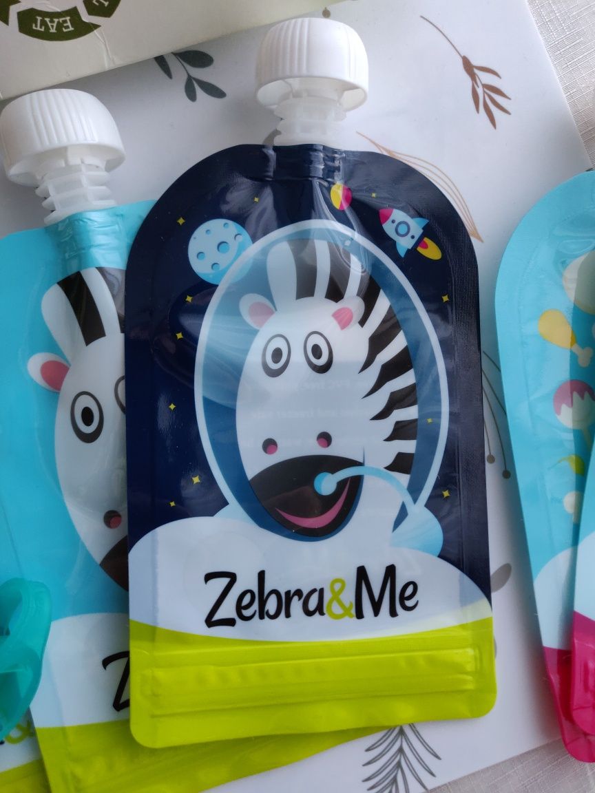 Saszetki wielorazowe Zebra & Me, 150 ml, 5 sztuk