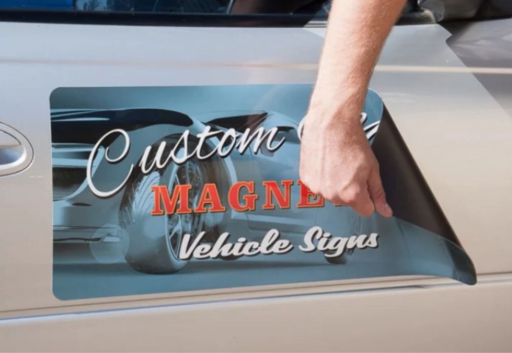 Reklama na auto magnes 60x30cm gruby mocny dowolna grafika projekt