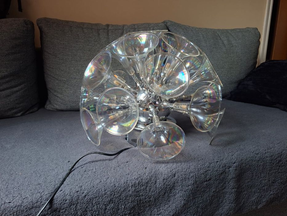 Lampa sufitowa z dmuchanego szkła