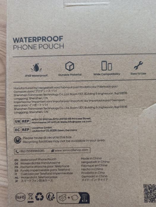 Lamicall pokrowiec wodoodporny etui na telefon 2 sztuki