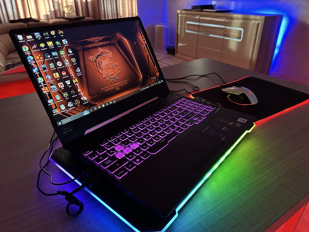 Игровой ноутбук Asus TuF Gaming полный комплект с девайсами!