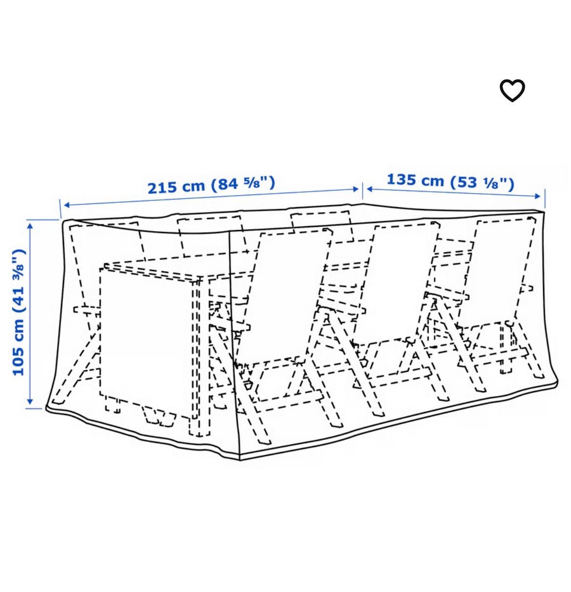 Capa preta de polyester Ikea para cobrir móveis