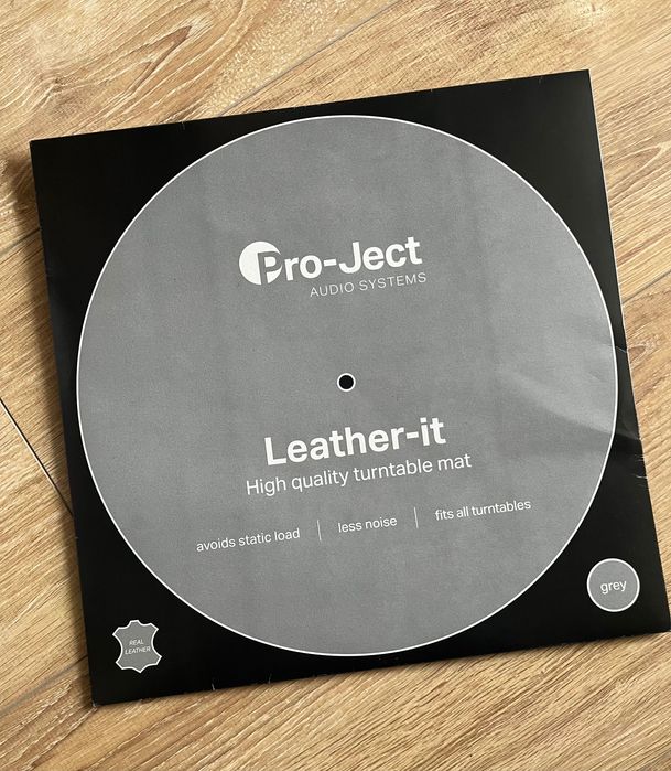 Pro-Ject Leather It mata skórzana do gramofonu / szara / NOWA