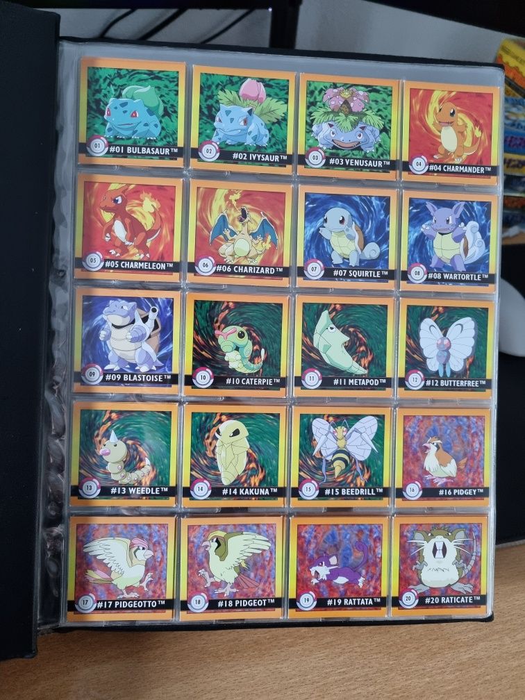 Pokémon Artbox Series 1 Stickers 1999 (Coleção completa)
