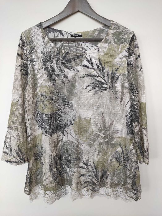 Ażurowa bluzka we wzory Roman rozmiar 42