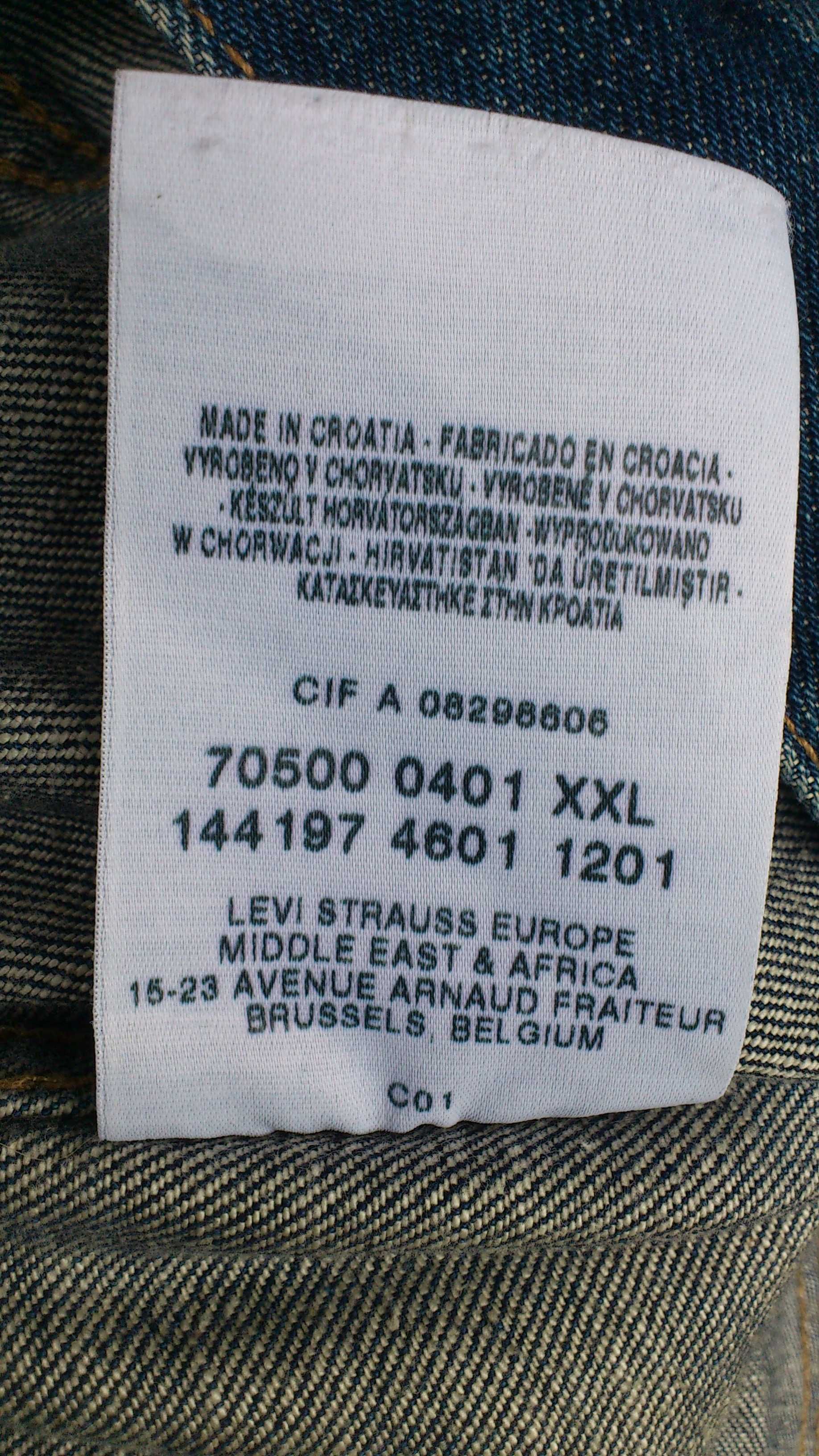 Джинсовая куртка Levi*Strauss 70500 04,,XXL Croatia, .Винтаж.Классика