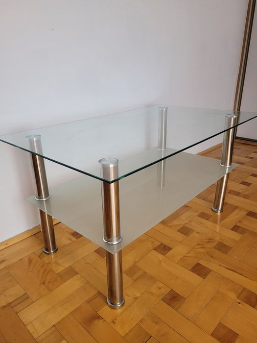 Szklana ława stolik kawowy