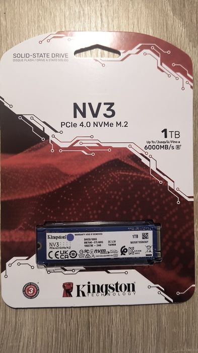 Жорсткий диск M.2 2280 SSD 1TБ Kingston NV3