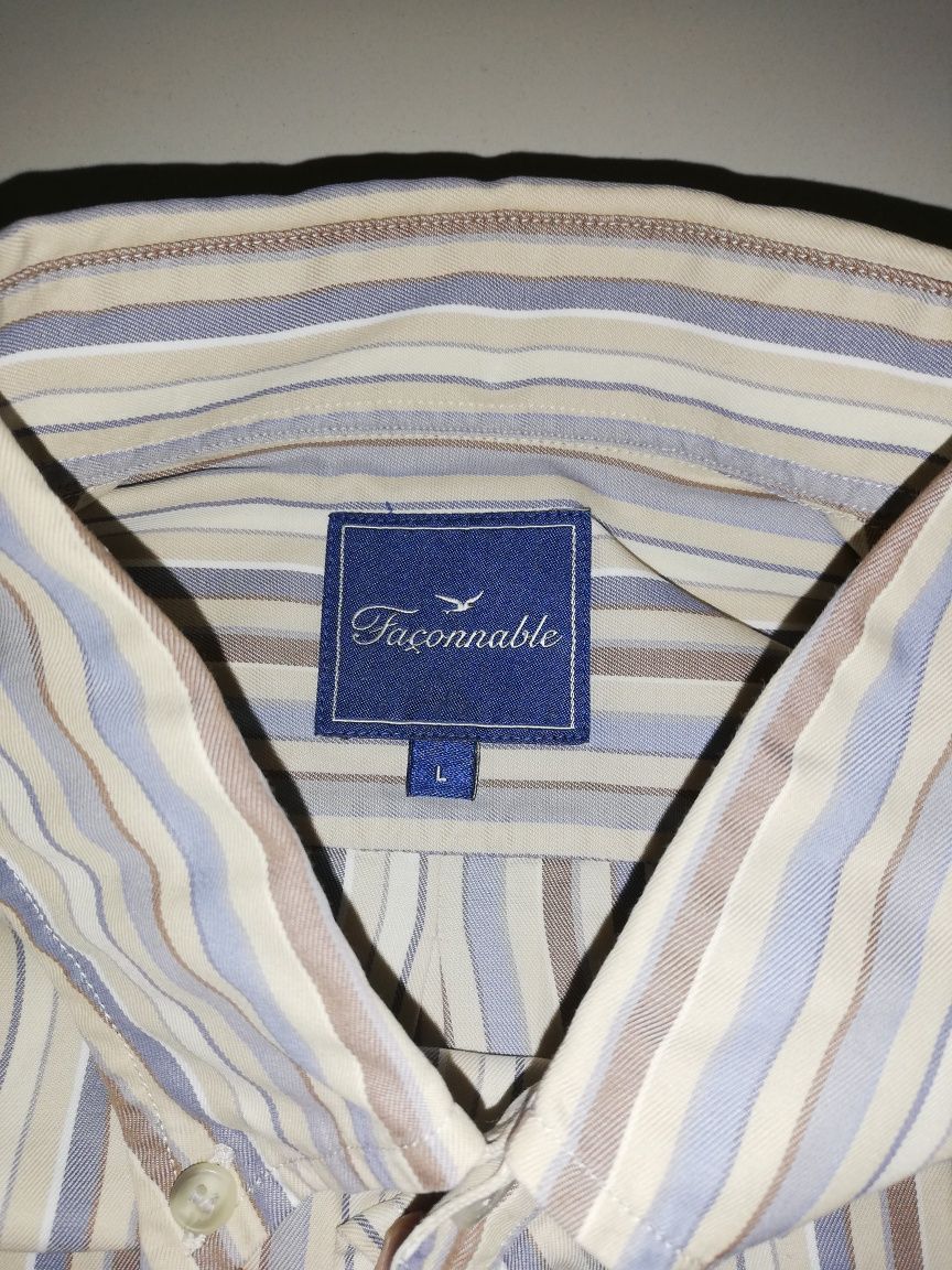 Camisa Façonnable listada T-L