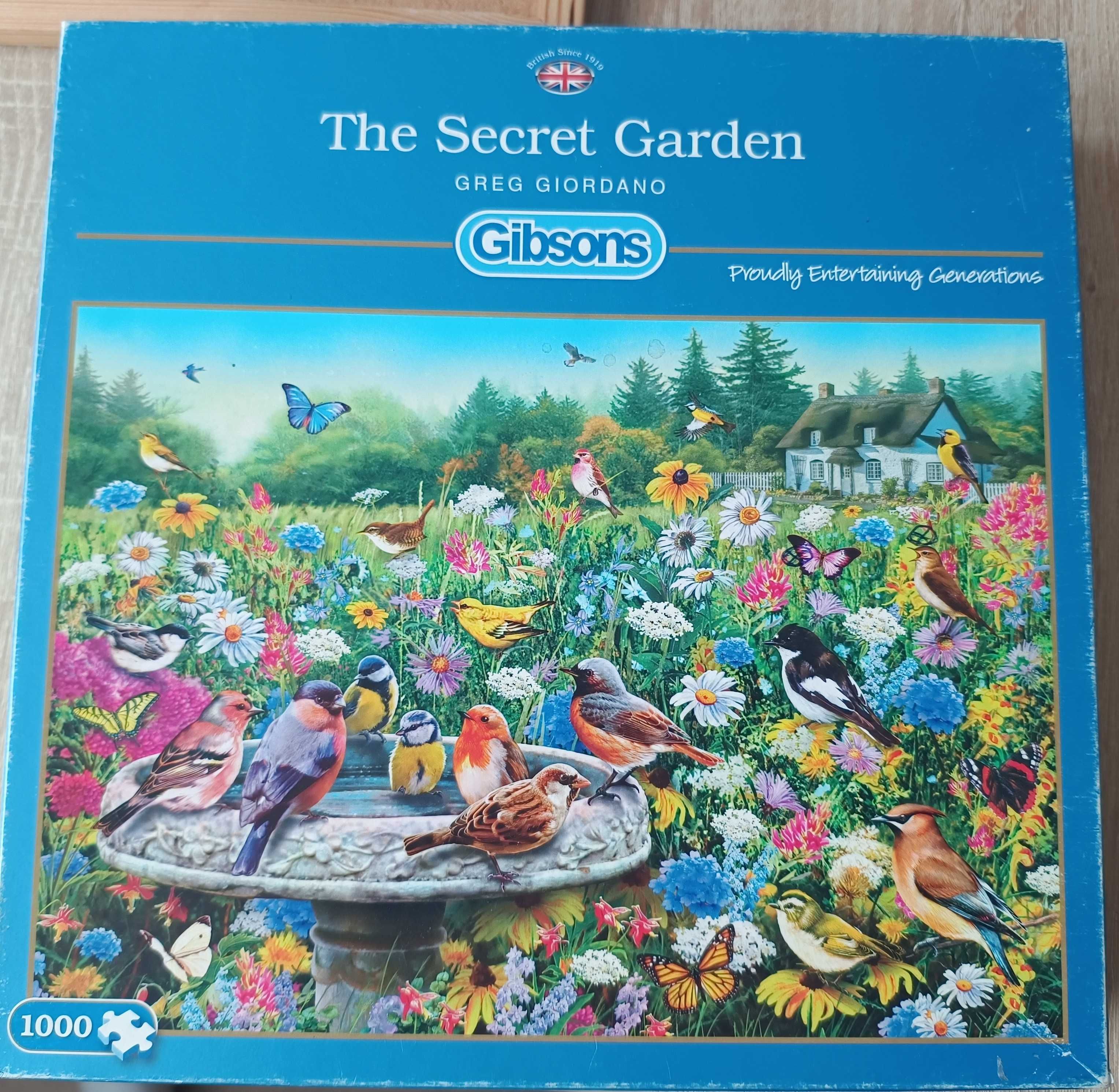 Puzzle 1000 Gibsons The secret garden ptaki