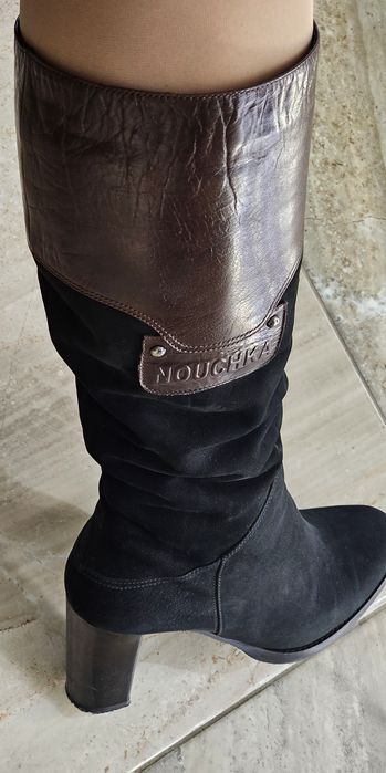 Сапоги чоботи замш хутро шкіра  Італія 40р.