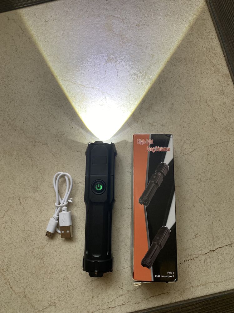 Ліхтарик фонарик налобний акумуляторний usb