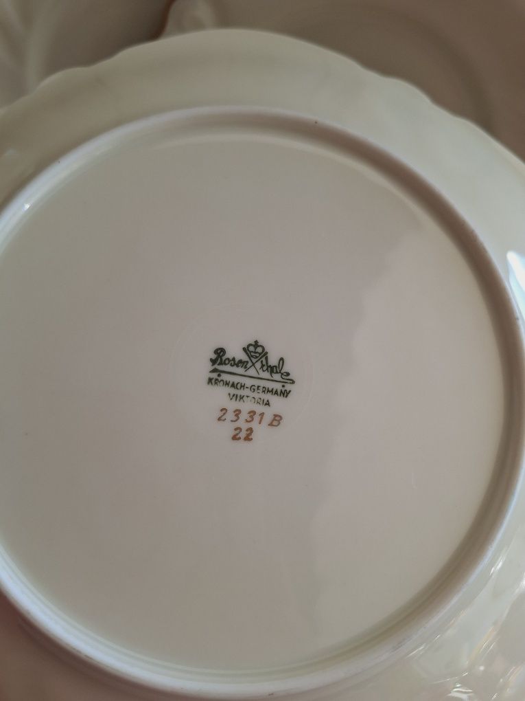 Talerzyki śniadaniowe 6 sztuk, porcelana sygnowana: ROSENTHAL Viktoria