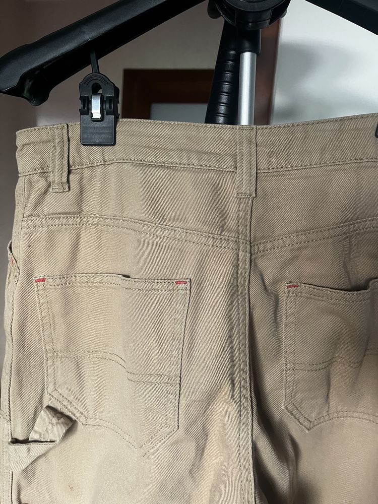 Spodnie cargo vintage H&M rozmiar 36 S beżowe