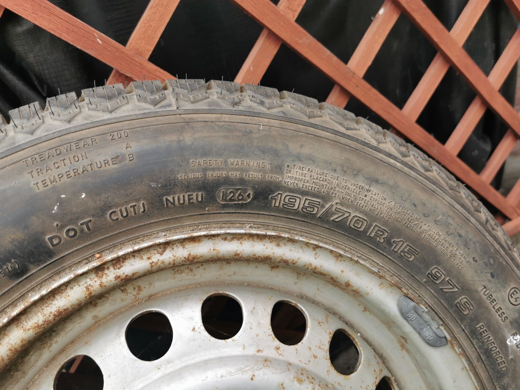 Koło zapasowe rozmiar 195 75 R15