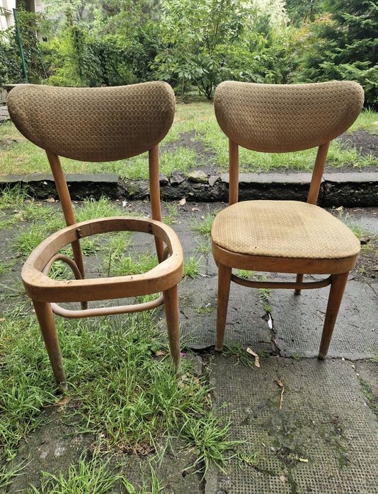 Krzesła prl serduszko