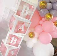 Pudełka + balony GRATIS na baby shower, urodziny