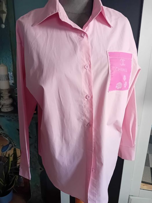 Koszula damska różowa Chanel, YSL