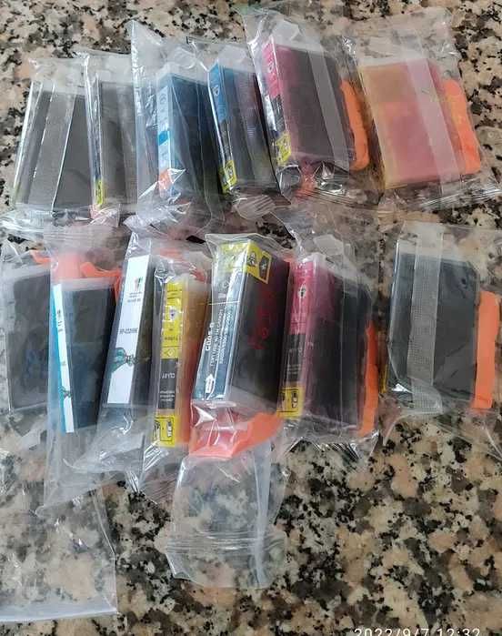 CDs/DVDs para gravação e tinteiros compatíveis