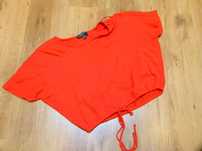 Primark bluzka top crop top pomarańczowy marszczony rozm 38 M