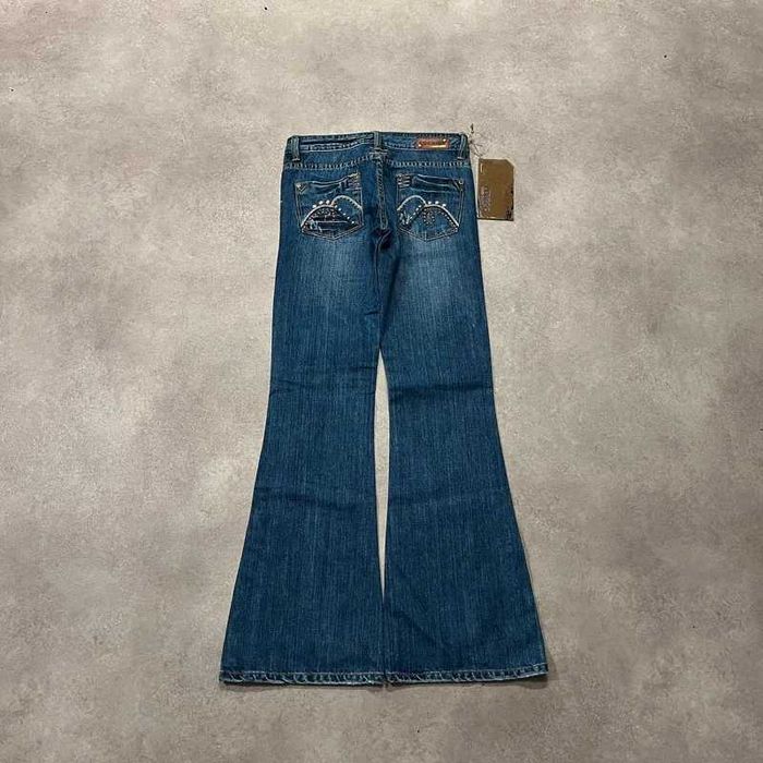 Vintage Spodnie Jeansy Dzwony Y2K Pocket Denim Pants 00s Retro Trendy