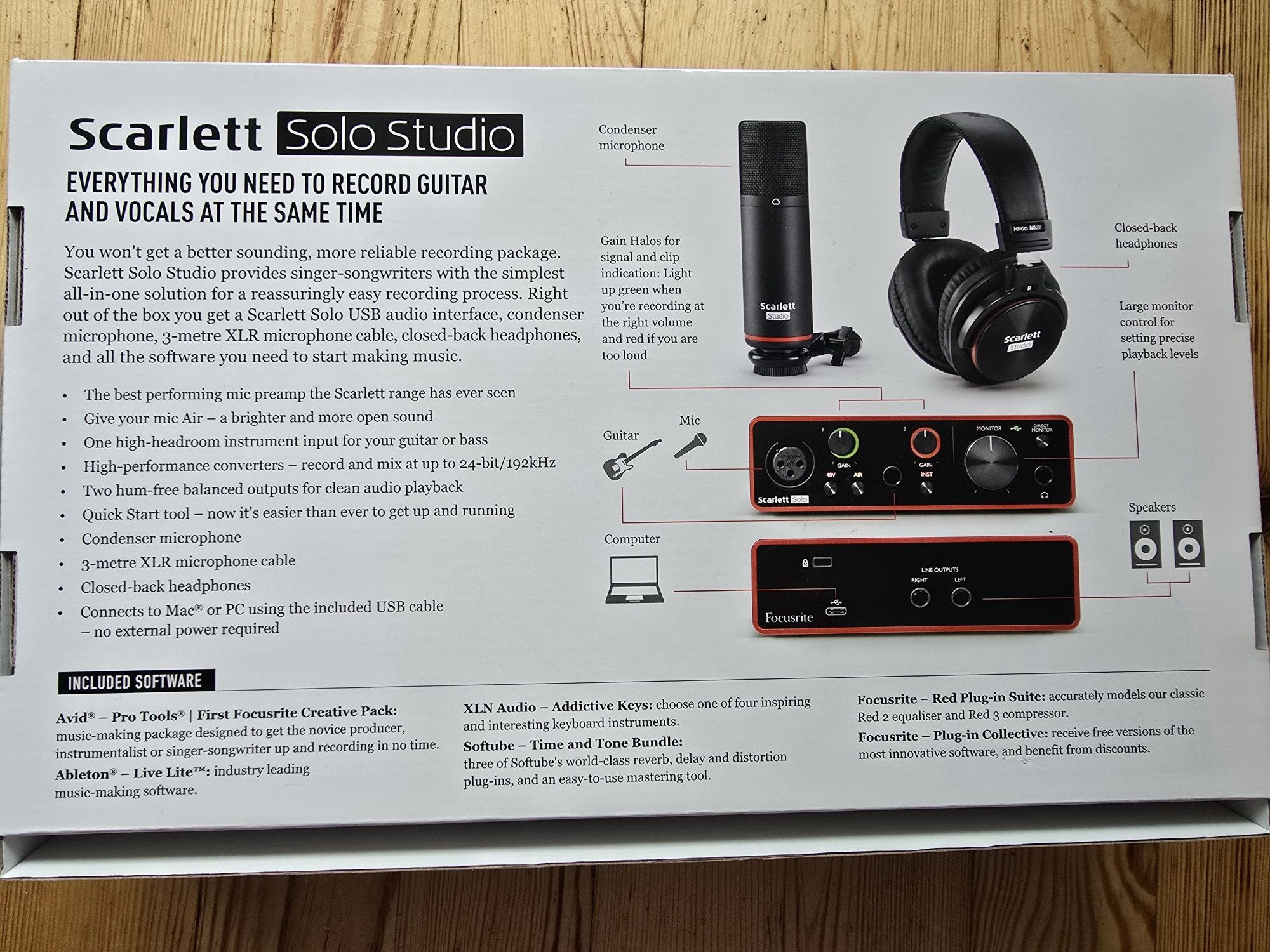 Zestaw do nagrywania interfejs Scarlett Solo Studio + GRATIS