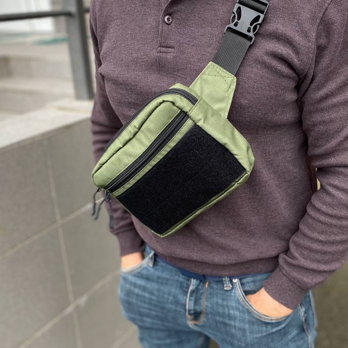 Чоловіча тактична сумка слінг бананка хакі