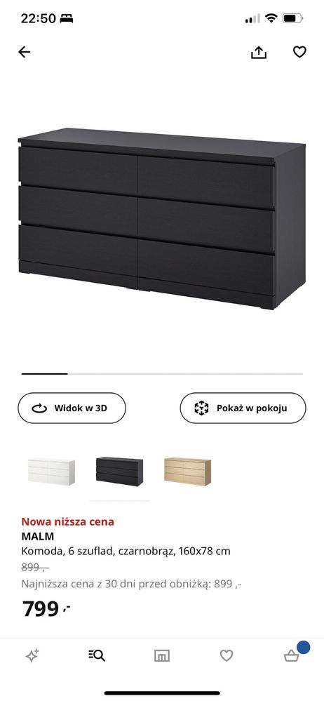 Komoda ikea malm