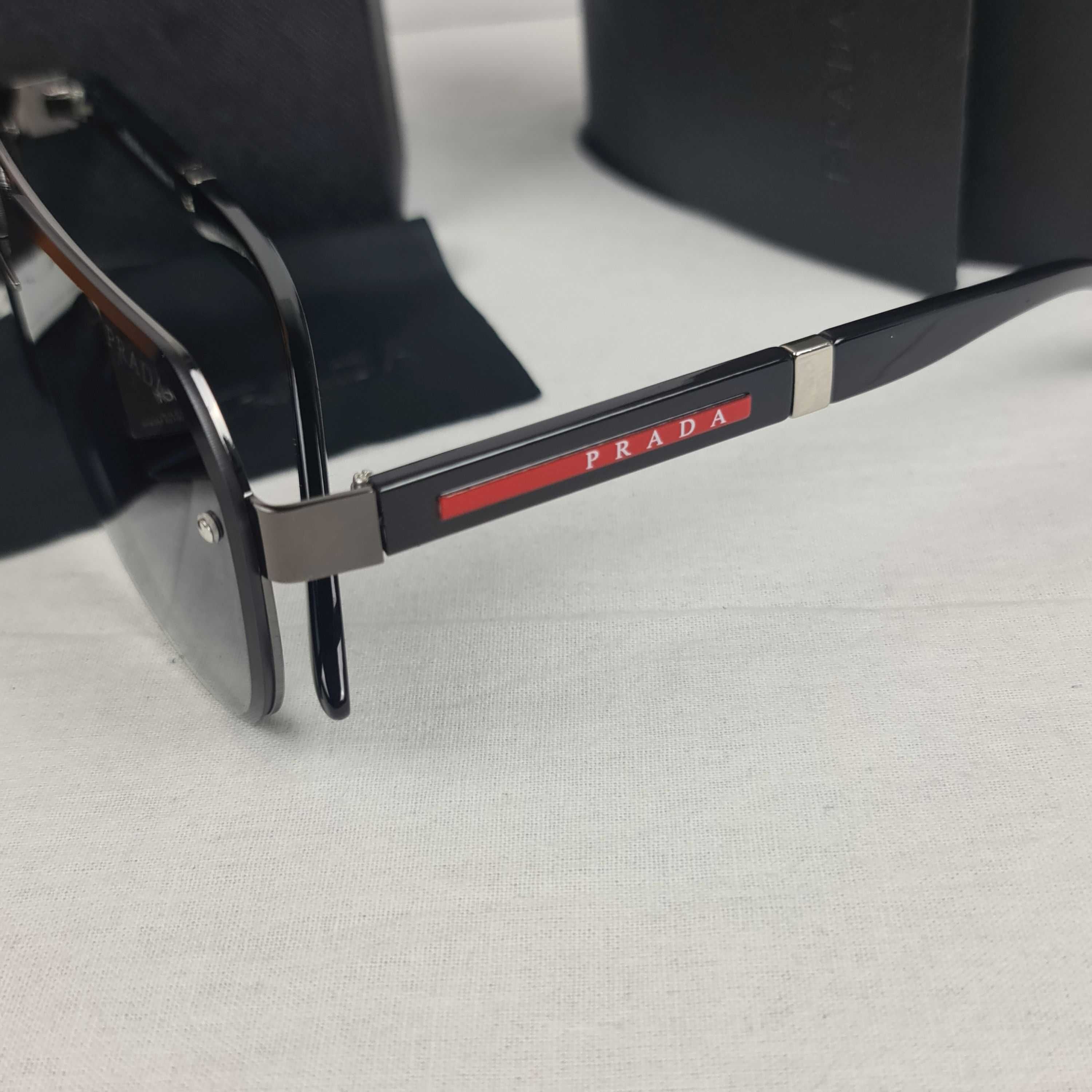 Okulary przeciwsłoneczne Zestaw Prada S logowane pudełko nowość lato