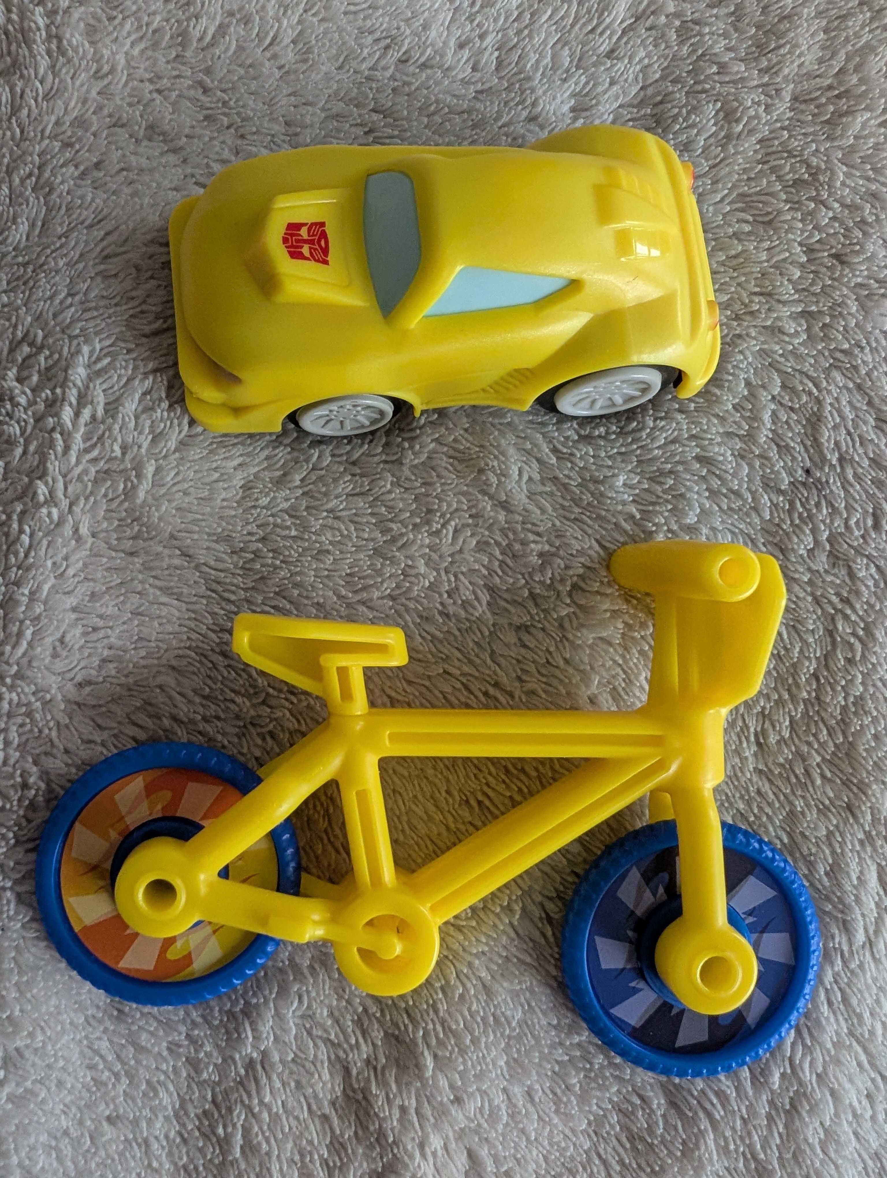 Zestaw figurek pojazdów auto cars rower jak nowe