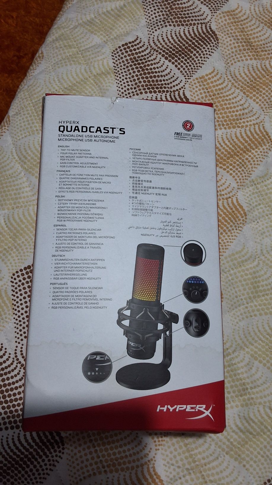 Hyperx Quadcast™s Microfone Gamer Autónomo para  Streamers...