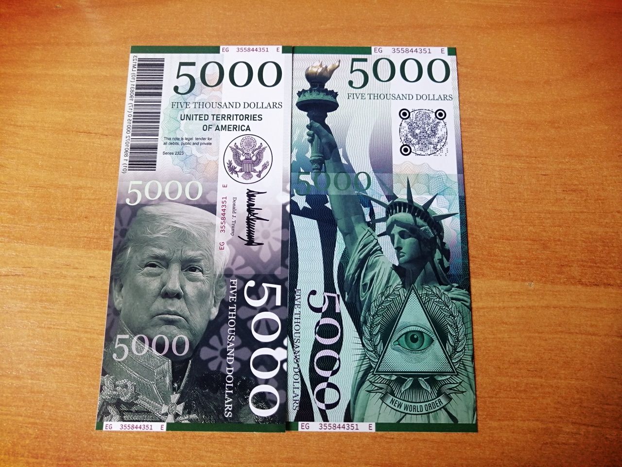 Donald Trump banknoty kolekcjonerskie.