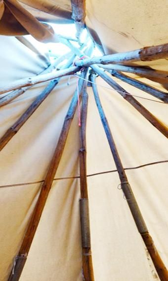 Namiot tipi 5,5 m z palami do montażu