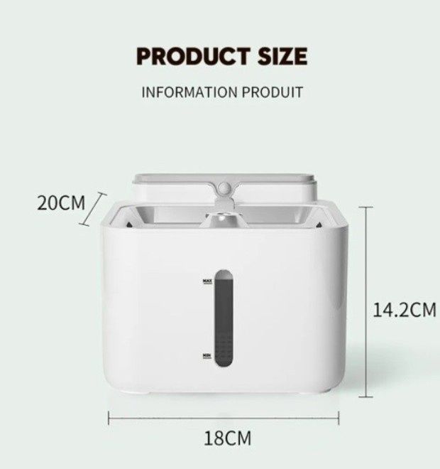 Поїлка - фонтан для котів та собак Smart HASHI HS001 2600mAh,  3,0л