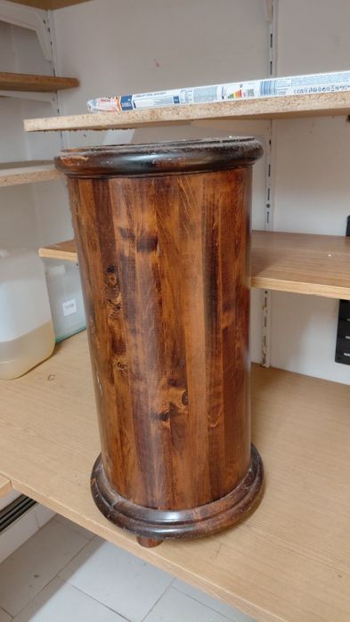 Porta guarda-chuvas cilindro (madeira maciça) 26x26x55cm alt