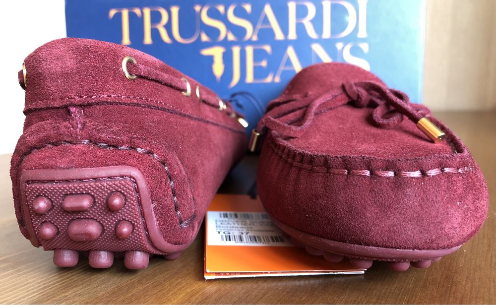 Trussardi Jeans, 100% оригинальные мокасины из замши, р. 37 (24,5 см)