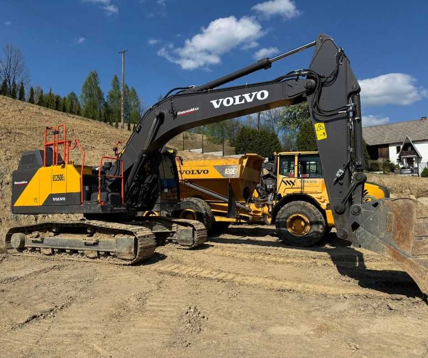 Wynajem koparka gąsienicowa VOLVO EC250E z operatorem (system 3D)
