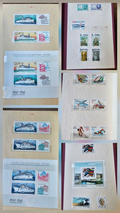 Klaser znaczków pocztowych PRL - pełna kolekcja serii