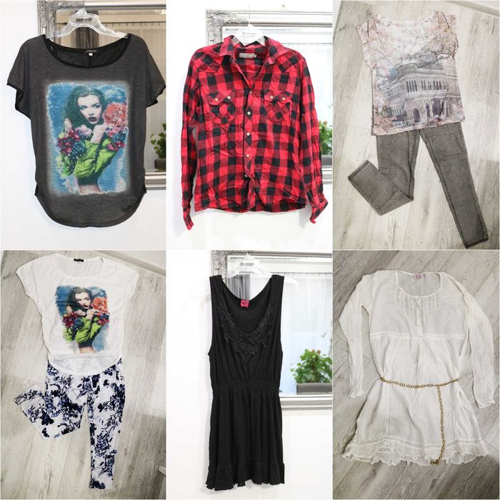 2 Mega paka ciuchów zestaw ubrań 35 szt rozmiar 38/40 M/L nowe używane